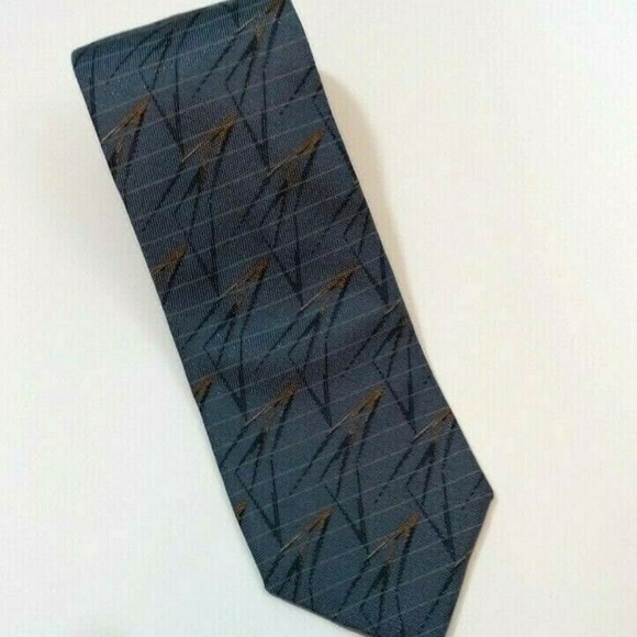 Perry Ellis Other - Perry Ellis Portfolio Tie Grey Geometric Silk